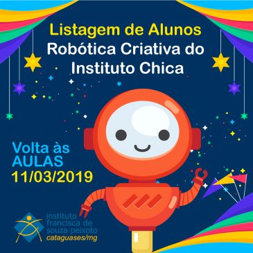 Listagem de Alunos da Robótica Criativa no Instituto Chica